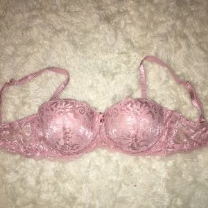 LACE PINK PUSH UP BRA